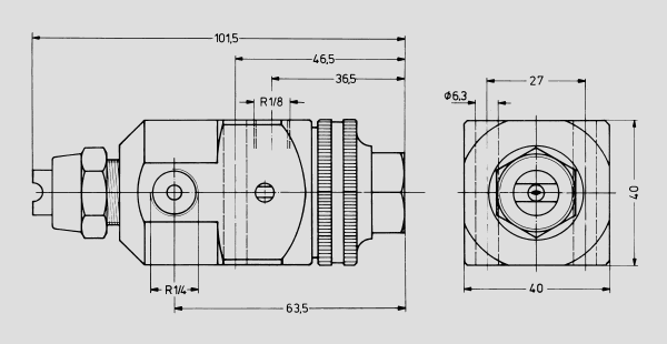 Automatyczny pistolet natryskowy KAA 1300 Krautzberger rysunek techniczny